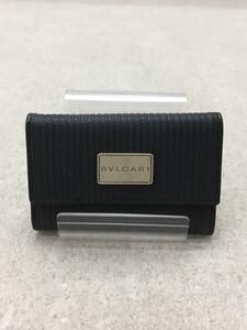 BVLGARI◆ミレリゲ6連/キーケース/PVC/BLK/メンズ/25559