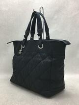 CHANEL◆トートMM_パリビアリッツ_キャンバス/ハンドバッグ/-/BLK/A34209_画像2