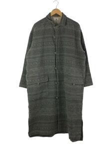 snow peak◆コート/L/シルク/GRY/総柄/JK-20AU11604EC/Cotton Silk Jacquard Coat