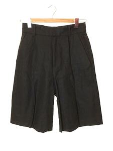 ATON◆LINEN WEATHER BASIC SHORT PANTS /2/リネン/BLK/399698