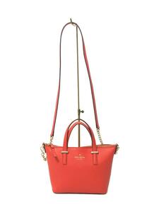 kate spade new york◆ショルダーバッグ/レザー/レッド/無地/PXRU5975/2WAY