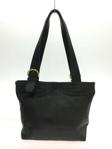 COACH◆トートバッグ/レザー/BLK/無地/4140