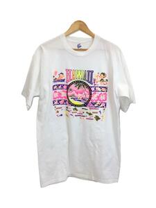 JERZEES◆Tシャツ/XL/コットン/WHT/総柄