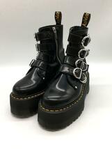 Dr.Martens◆ブーツ/UK4/ブラック/サイドジップ/厚底/JADON MAX HDW/4連ベルト_画像2