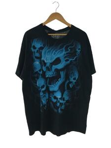 LIQUID BLUE/Tシャツ/XL/コットン/BLK/総柄