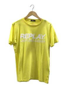REPLAY◆Tシャツ/L/コットン/YLW/プリント