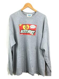 APPLE BUTTER STORE/長袖Tシャツ/3L/コットン/GRY/プリント