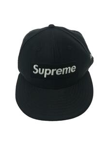 Supreme◆XVI DAZZLE BOX LOGO FITTED CAP/キャップ/7 3/8/ポリエステル/BLK/メンズ