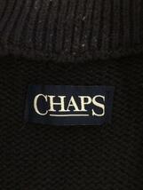 CHAPS RALPH LAUREN◆ハーフジップ/セーター(厚手)/L/コットン/NVY/無地_画像3