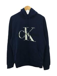 Calvin Klein◆パーカー/M/コットン/ネイビー/J30J313219/カルバンクライン