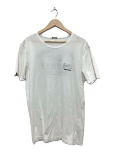 DENHAM◆ワンポイントロゴ/バックプリント/Tシャツ/L/コットン/ホワイト/27180-3-51006