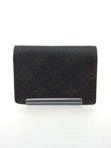 LOUIS VUITTON◆アンヴェロップ・カルトドゥヴィジット_モノグラム_BRW/PVC/BRW/メンズ