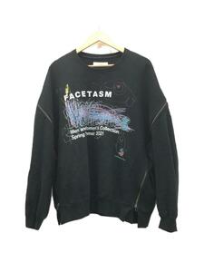 FACETASM◆KIDS ZIPPER SWEAT/スウェット/4/コットン/ブラック