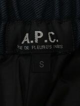 A.P.C.◆フランス製/サイドアジャスター/ストレートパンツ/S/コットン/NVY/無地_画像4