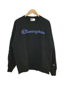 Champion◆青タグ/リバースウィーブ/スウェット/L/コットン/BLK