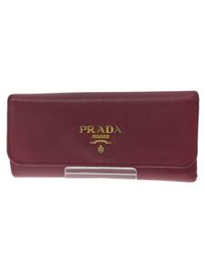 PRADA◆キーケース/レザー/PNK/無地/レディース/金具1個欠品/状態考慮