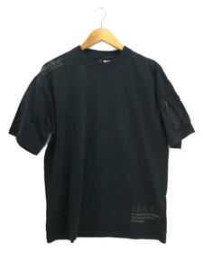 AVIREX◆Tシャツ/M/コットン/BLK/S/S FADE WASH CIGAR-POCKET TEE