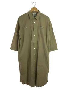 Cloth & Cross◆タイプライターシャツワンピース/長袖ワンピース/1/コットン/無地/OP-L430