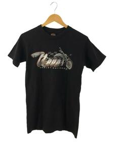 HARLEY DAVIDSON◆Tシャツ/S/コットン/ブラック