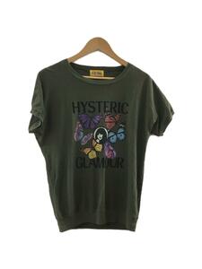 HYSTERIC GLAMOUR◆22AW/BUTTERFLY Tシャツ/FREE/コットン/カーキ/01222CT06