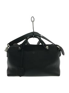 FENDI◆ショルダーバッグ/ハンドバッグ/レザー/ブラック/無地/8BL124-1D5