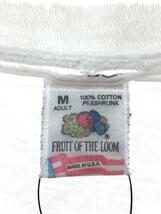 FRUIT OF THE LOOM◆Tシャツ/M/コットン/WHT/90s/USA製/キースヘリング/Act Against AIDS_画像3
