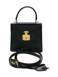 GUCCI◆レディロック/2WAY/ハンドバッグ/レザー/BLK/無地/000 926 0211