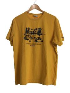 Columbia◆Tシャツ/XL/コットン/YLW/無地/PM0176