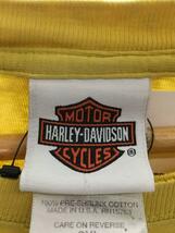 HARLEY DAVIDSON◆Tシャツ/バックプリント/ロゴ/2XL/コットン/イエロー_画像3