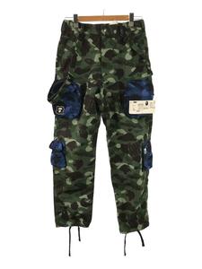 A BATHING APE◆22AW/UNDEFEATED/MULTI POUCH POCKET PANTS/M/ポリエステル/KHK/カモフラ