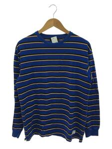 X-LARGE◆BORDER L/S TEE/長袖Tシャツ/M/コットン/BLU/ボーダー/01193301