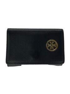 TORY BURCH◆キーケース/レザー/BLK/レディース/内側汚れ有/金具錆有