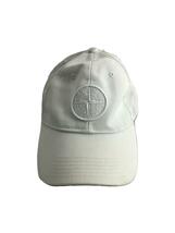 STONE ISLAND◆キャップ/L/コットン/WHT/メンズ_画像1