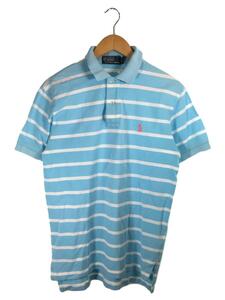 POLO RALPH LAUREN◆ボーダーポロシャツ/S/コットン/BLU