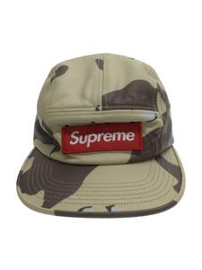 Supreme◆17SS Leather Camp Cap Desert Camo/キャップ/レザー/BEG/カモフラ