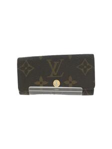 LOUIS VUITTON◆ミュルティクレ4_モノグラム_BRW/レザー/BRW/総柄/レディース