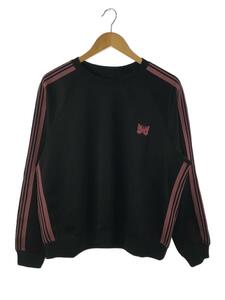 Needles◆22AW/TRACK CREW NECK SHIRT/スウェット/S/ポリエステル/ブラック×ピンク/LQ228