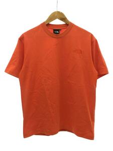 THE NORTH FACE◆S/S SILHOUETTE TEE_ショートスリーブ シルエット ティー/M/コットン/オレンジ