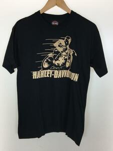 HARLEY DAVIDSON◆Tシャツ/M/コットン/BLK/プリント