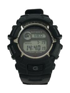 CASIO◆ソーラー腕時計・G-SHOCK/デジタル/ラバー/BLK/BLK/ブラック/20気圧防水