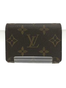 LOUIS VUITTON◆アンヴェロップ・カルトドゥヴィジット_モノグラム_BRW/-/BRW/レディース