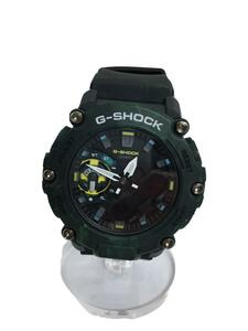 CASIO◆クォーツ腕時計_G-SHOCK/アナログ/ラバー/BLK/GRN