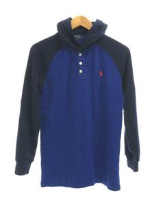 POLO RALPH LAUREN◆パーカー/XL/ポリエステル/BLU/無地