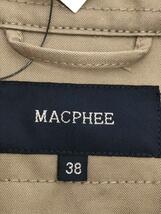 MACPHEE◆トレンチコート/38/コットン/BEG/無地_画像3