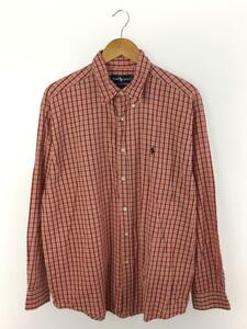 RALPH LAUREN◆長袖シャツ/XL/コットン/RED/チェック