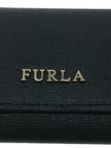 FURLA◆キーケース/レザー/BLK/無地/レディース_画像3