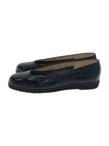 Salvatore Ferragamo◆フラットパンプス/UK6/BLK/レザー/0135196