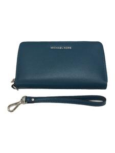 MICHAEL KORS◆長財布/-/BLU/無地/レディース/32H4STVE9L/青/ブル-