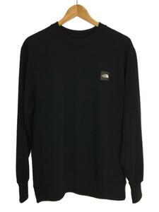 THE NORTH FACE◆HEATHER LOGO CREW_ヘザーロゴクルー/NT12232/裏毛/ブラック/L