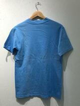 Hanes◆80s/beefy-T/USA製/シングルステッチ/Tシャツ/M/コットン/BLU/無地_画像2